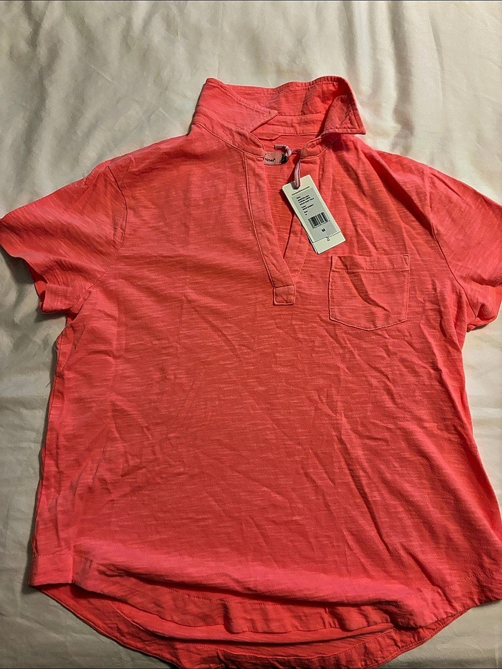 vineyard vines Short Sleeve Pullover Shirt Pink Medium